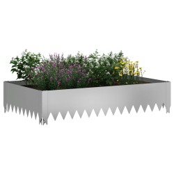 Bordure de Pelouse 4 pcs 100 x 60 x 20 cm Acier Argenté 638569638569