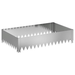 Bordure de Pelouse 4 pcs 100 x 60 x 20 cm Acier Argenté 638569638569