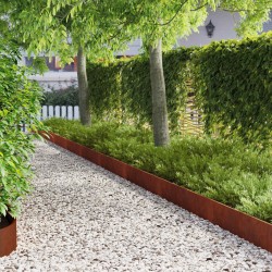 Bordure de Pelouse 30 pcs 103 x 20 cm Acier Rouillé 638570638570