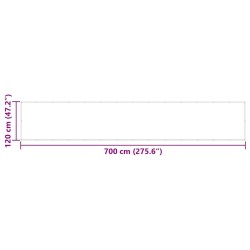 Paravent de balcon rouge 120 x 700 cm 100 % polyester Oxford 638571638571