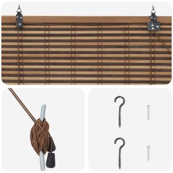 Store enrouleur Marron 40 x 220 cm Bambou 638576638576