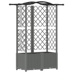 Lit Élevé avec Treillis et Toit Gris clair 122 x 40 x 138 cm PP 638578638578