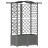 Lit Élevé avec Treillis et Toit Gris clair 122 x 40 x 138 cm PP 638578638578