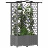 Lit Élevé avec Treillis et Toit Gris clair 122 x 40 x 138 cm PP 638578638578
