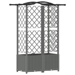 Lit Élevé avec Treillis et Toit Gris clair 122 x 40 x 138 cm PP 638578638578