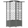 Lit Élevé avec Treillis et Toit Gris clair 122 x 40 x 138 cm PP 638578638578