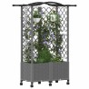 Lit Élevé avec Treillis et Toit Gris clair 122 x 40 x 144 cm PP 638579638579