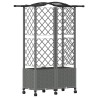 Lit Élevé avec Treillis et Toit Gris clair 122 x 40 x 144 cm PP 638579638579