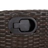 Ensemble à manger de jardin 5 pcs et coussins marron poly rotin 638580638580