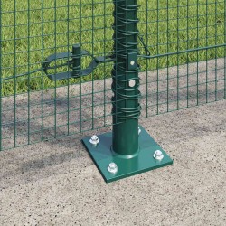 Clôture en fil soudé avec base en béton 25 x 1,2 m Vert Maille 638581638581