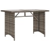 Ensemble à manger de jardin et coussins 2 pcs gris rotin 638584638584