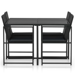 Ensemble à manger d'extérieur 5pcs avec coussins Résine tressée 638588638588