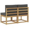 2 Pièce Sofa de milieu extérieur Bois d'Acacia Massif Blanc 638591638591