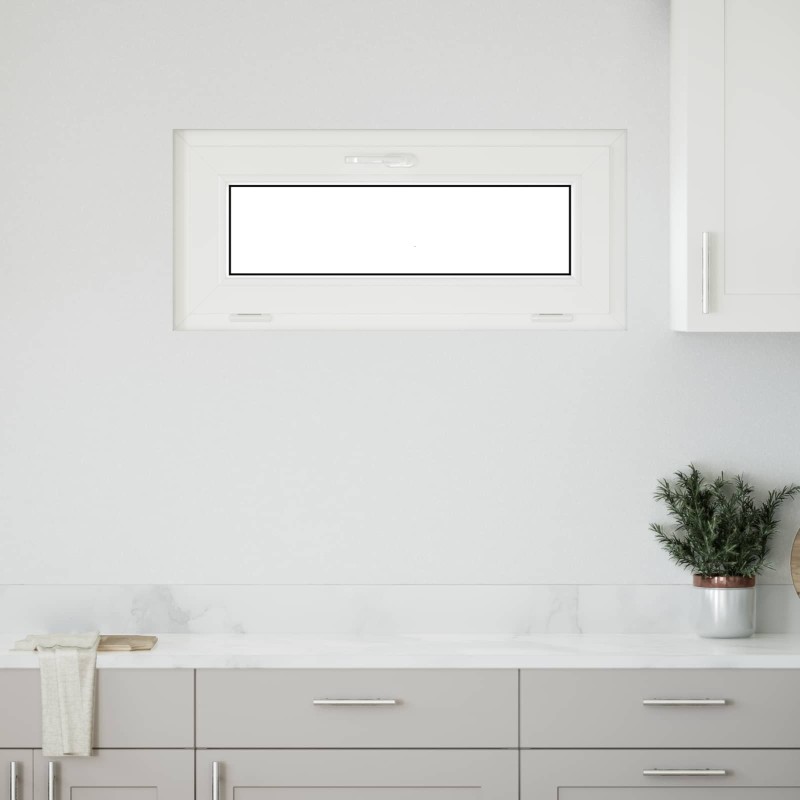 Fenêtre de sous-sol RISOR 90 x 40 cm PVC et verre Blanc 638597638597