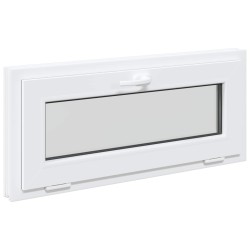 Fenêtre de sous-sol RISOR 90 x 40 cm PVC et verre Blanc 638597638597