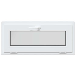 Fenêtre de sous-sol RISOR 90 x 40 cm PVC et verre Blanc 638597638597