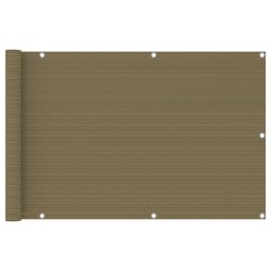 Écran de balcon Taupe 90x600 cm PEHD 638600638600