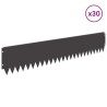 Bordure de Pelouse 30 pcs 103 x 20 cm Acier Noir 638604638604