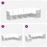 Ensemble de canapé de jardin 6 pcs Gris polyrotin 638606638606