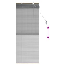 Store enrouleur Gris 50 x 160 cm Bambou 638613638613