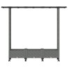 Lit Élevé avec Treillis et Toit Gris clair 164 x 40 x 127 cm PP 638615638615