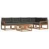 Ensemble de canapés d'extérieur 6 pcs Naturel et Anthracite 638617638617