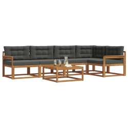 Ensemble de canapés d'extérieur 6 pcs Naturel et Anthracite 638617638617