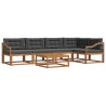 Ensemble de canapés d'extérieur 6 pcs Naturel et Anthracite 638623638623