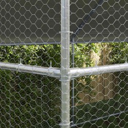 Cage à poules 4 pcs Argenté 800 x 200 x 200 cm Acier galvanisé 638624638624