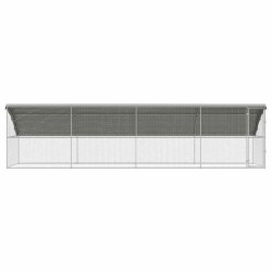 Cage à poules 4 pcs Argenté 800 x 200 x 200 cm Acier galvanisé 638624638624
