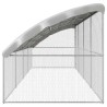 Cage à poules 4 pcs Argenté 800 x 200 x 200 cm Acier galvanisé 638624638624