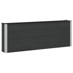 Jardinière surélevée Noir 200 x 30 x 72 cm WPC et Aluminium 638633638633