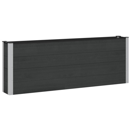 Jardinière surélevée Noir 200 x 30 x 72 cm WPC et Aluminium 638633638633