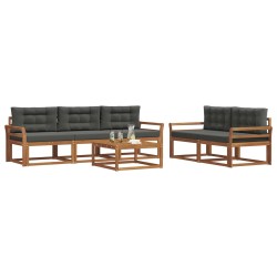 Ensemble de canapés d'extérieur 6 pcs Naturel et Anthracite 638634638634