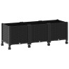 Jardinière avec Roues Noir 120 x 40 x 44 cm PP 638638638638