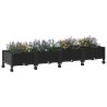Jardinière avec Roues Noir 160 x 40 x 29 cm PP 638639638639