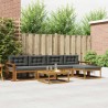 Ensemble de canapés d'extérieur 6 pcs Naturel et Anthracite 638641638641