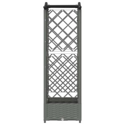 Lit Élevé avec Treillis et Toit Gris clair 124 x 40 x 123 cm PP 638643638643