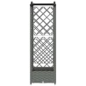 Lit Élevé avec Treillis et Toit Gris clair 124 x 40 x 123 cm PP 638643638643