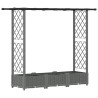 Lit Élevé avec Treillis et Toit Gris clair 164 x 40 x 121 cm PP 638644638644