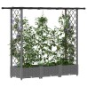 Lit Élevé avec Treillis et Toit Gris clair 164 x 40 x 121 cm PP 638644638644