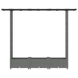 Lit Élevé avec Treillis et Toit Gris clair 164 x 40 x 121 cm PP 638644638644