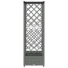 Lit Élevé avec Treillis et Toit Gris clair 164 x 40 x 121 cm PP 638644638644