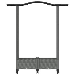 Lit Élevé avec Treillis et Toit Gris clair 124 x 40 x 129 cm PP 638648638648