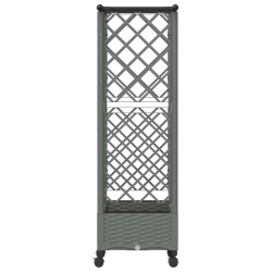Lit Élevé avec Treillis et Toit Gris clair 122,5 x 40 x 127 cm 638649638649
