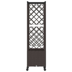 Lit Élevé avec Treillis et Toit Marron 124,5 x 40 x 142 cm PP 638650638650