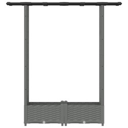 Lit Élevé avec Treillis et Toit Gris clair 122,5 x 40 x 121 cm 638651638651