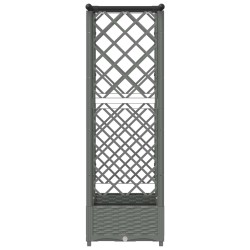 Lit Élevé avec Treillis et Toit Gris clair 122,5 x 40 x 121 cm 638651638651
