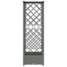 Lit Élevé avec Treillis et Toit Gris clair 122,5 x 40 x 121 cm 638651638651