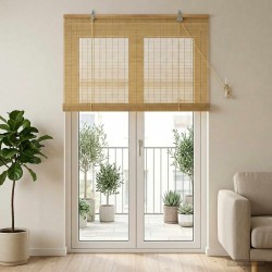 Store enrouleur Naturel 120 x 220 cm Bambou 638653638653